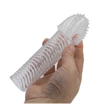 Extension Reusable Condom Penis Sleeve